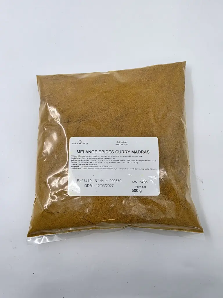 MELANGE EPICES CURRY MADRAS 500G SALAMARKET {C20}