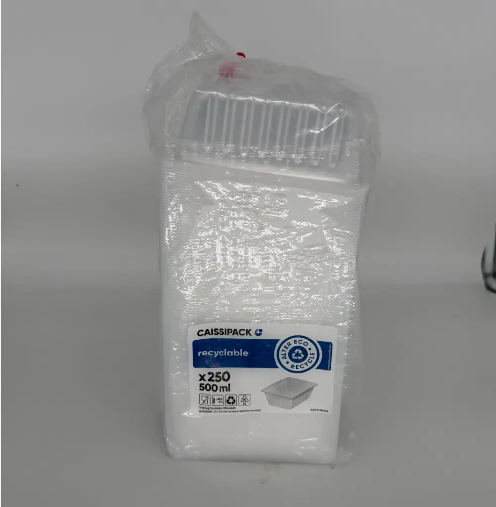 BARQUETTE plastique 500ml X250