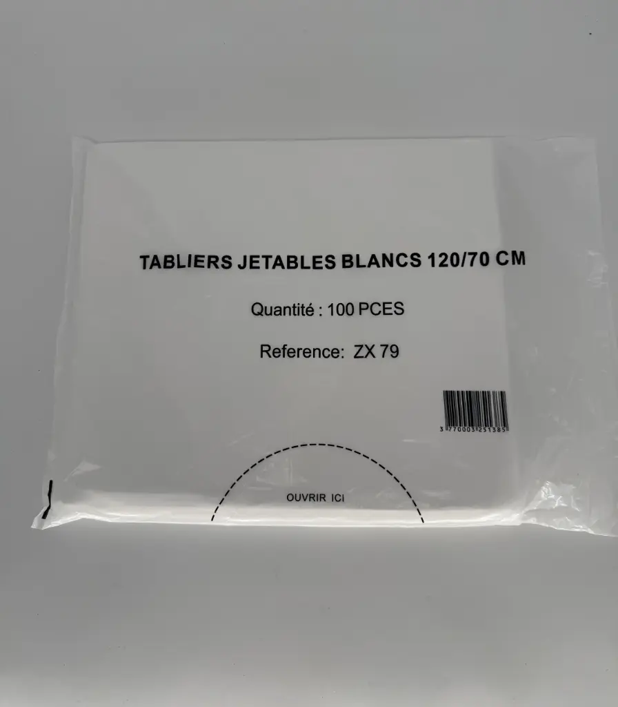 TABLIER JETABLE BLANCS 120/70 X100