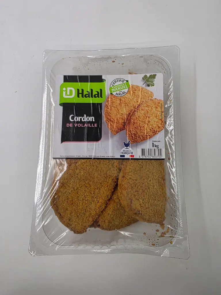 CORDON BLEU DINDE FRAIS 1KG ID HALAL