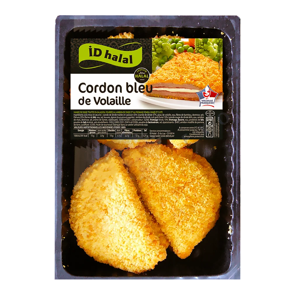 CORDON BLEU DINDE FRAIS 1KG ID HALAL