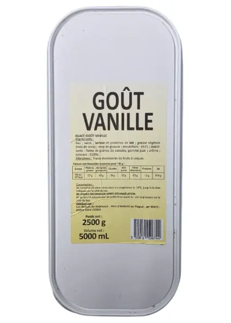 GLACE VANILLE 5L/2,5KG {C2}
