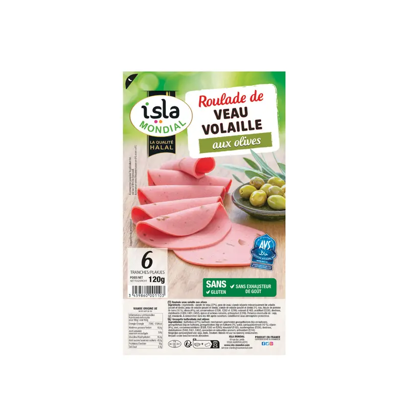 ROULADE VEAU/VOL OLIVE AVS 120G ISLA MONDIAL