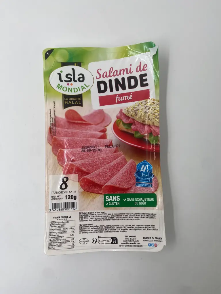 SALAMI DE DINDE TRANCHE AVS 120G ISLA MONDIAL