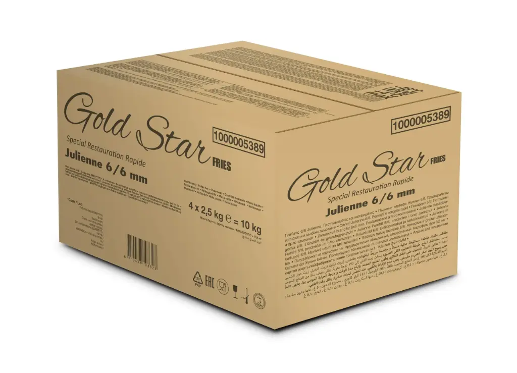 FRITES 6/6 GOLD STAR 2,5KG X4