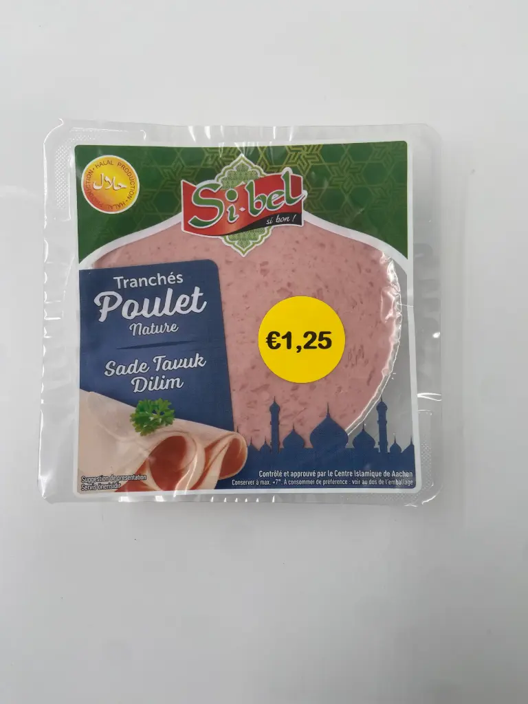 TRANCHE DE POULET NATURE SIBEL 150G {C12}