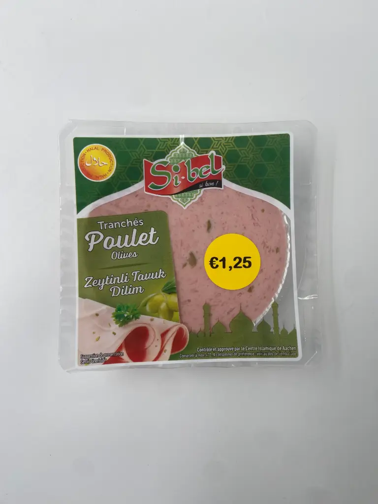 TRANCHE POULET OLIVES SIBEL 200G  {C12}