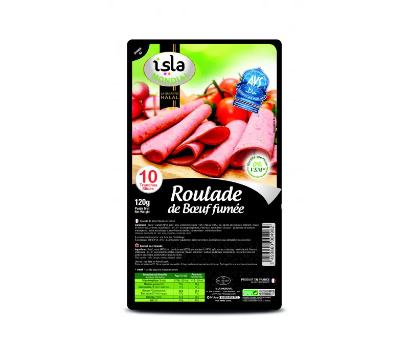 ROULADE DE BOEUF FUMEE 120G ISLA MONDIAL
