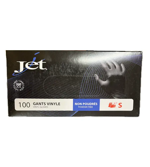 GANTS VINYLES NON POUDRES TAILLE S X100 JET