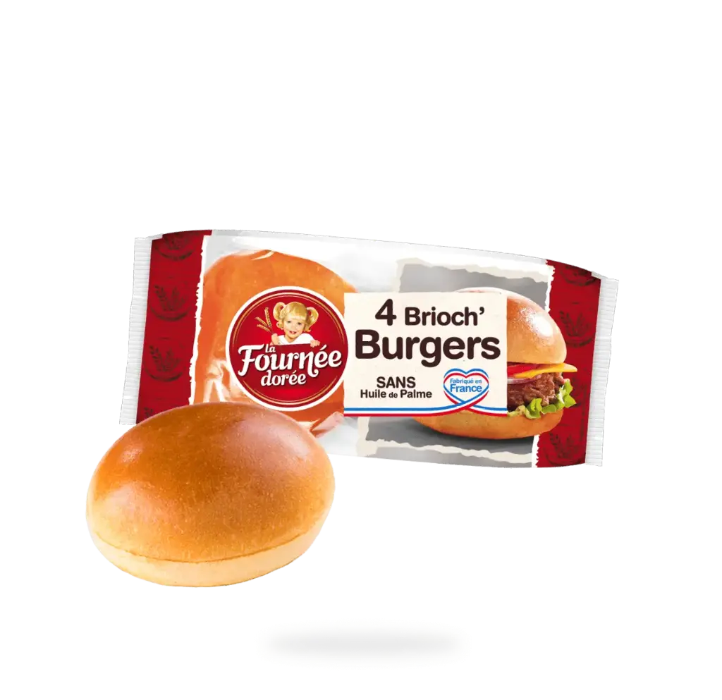 PAIN BURGER BRIOCH'BURGER LA FOURNEE DOREE 4X250G {C9}