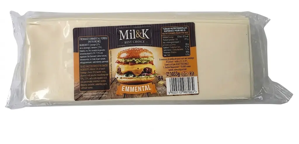 FROMAGE SLICES EMMENTAL 54% 84 TRANCHES MIL&K