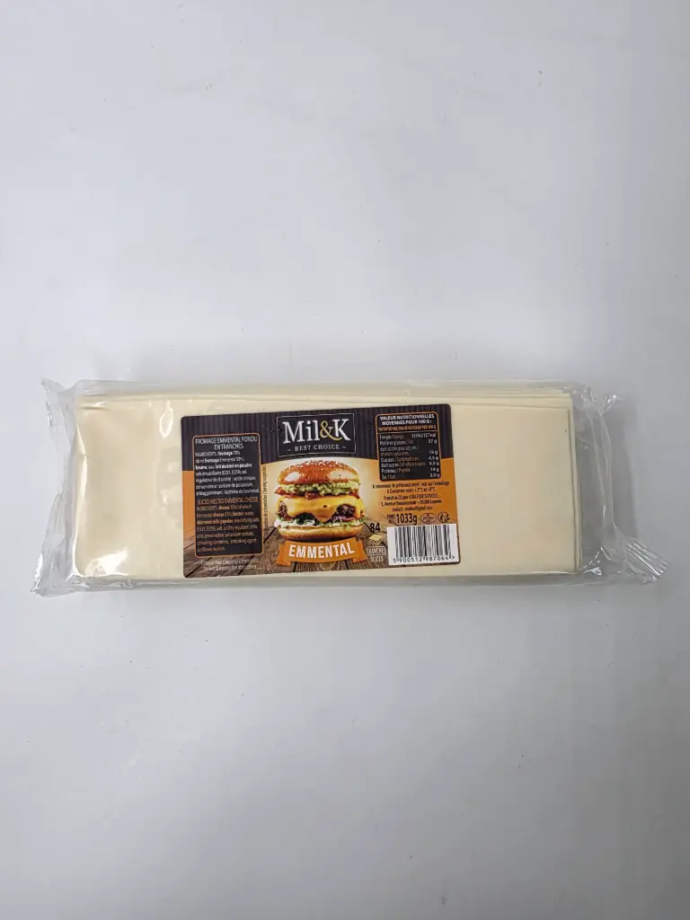FROMAGE SLICES EMMENTAL 54% 84 TRANCHES MILK&K