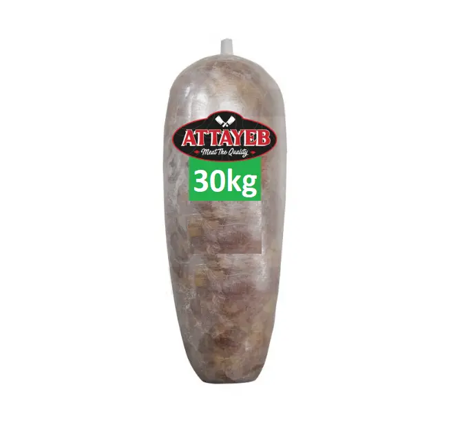 BOULE KEBAB VEAU/DINDE 30KG ETIQUETTE VERT PL