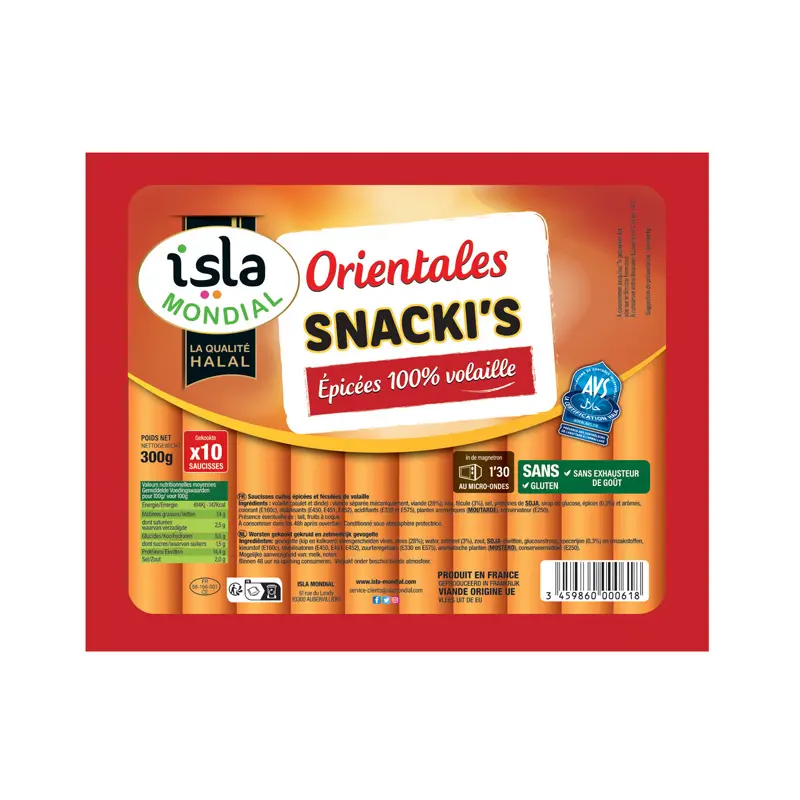 ORIENTALES SNACKI'S POULET AVS 300G ISLA MONDIAL
