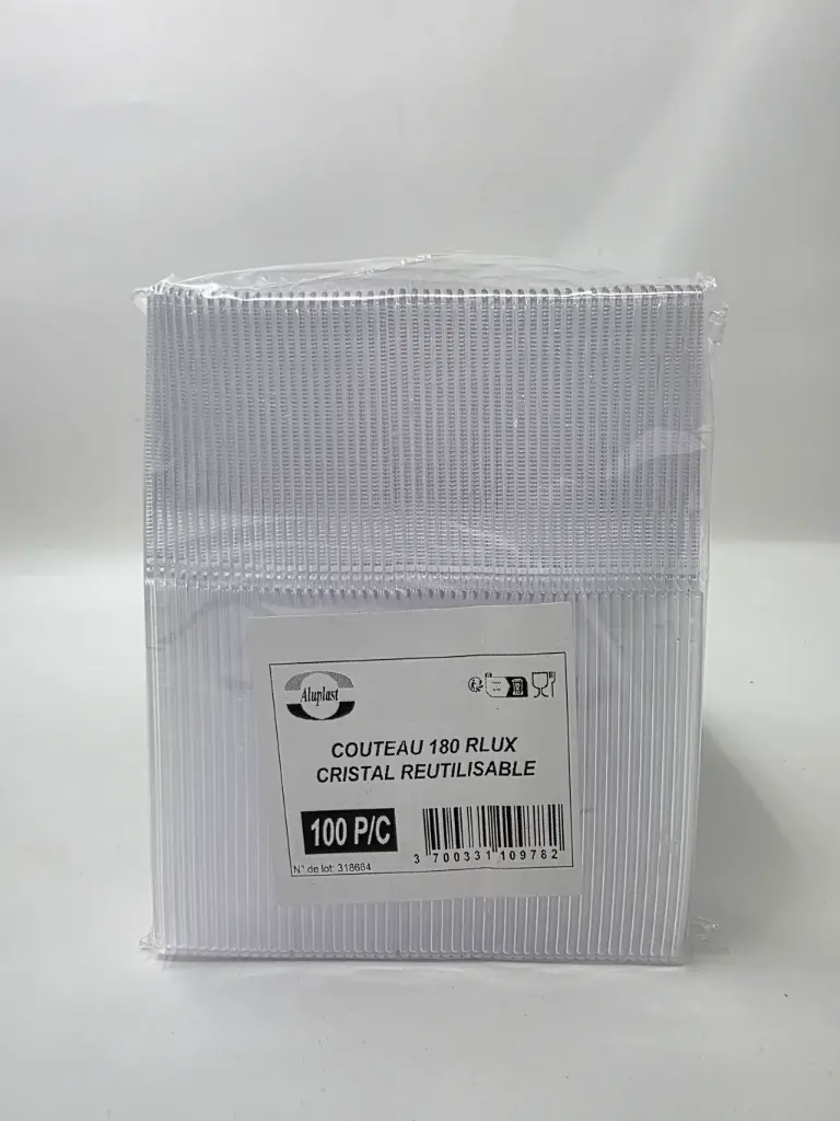 COUTEAU 180 RLUX CRISTAL RÉUTILISABLE X100 ALUPLAST