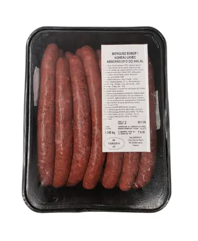 MERGUEZ FRAICHE BOEUF/AGNEAU HALAL AU KG