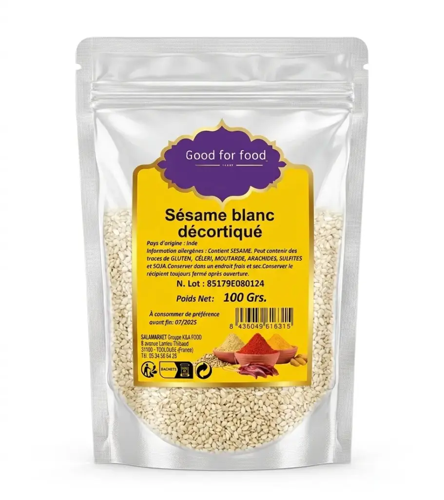 SESAME BLANC DECORTIQUE 100GR ATTAYEB