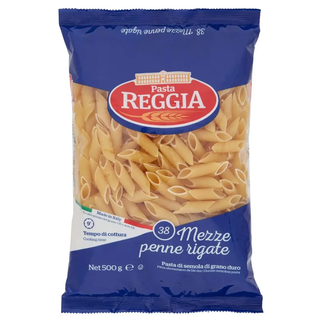 PATES MEZZE PENNE RIGATE N38 500G REGGIA