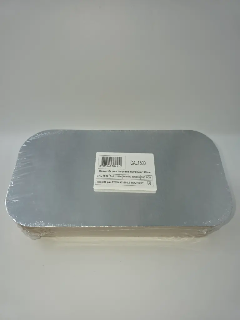 COUVERCLE BARQUETTE ALUMINIUM 1500ML
