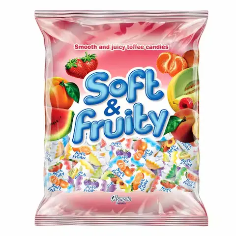 BONBONS SOFT & FRUITY TOFFEE CANDIES 300G OLYMPIC HERMES