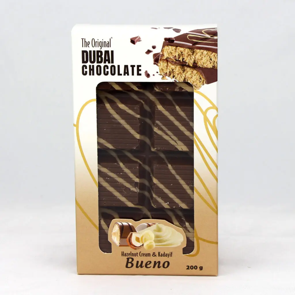 ORGINAL DUBAI CHOCOLATE BUENO HAZELNUT CREAM & KADAYIF 75G