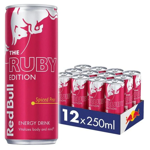 RED BULL THE RUBY EDITION SAVEUR SPICED PEAR (POIRE ÉPICÉE) 12 X 250ML