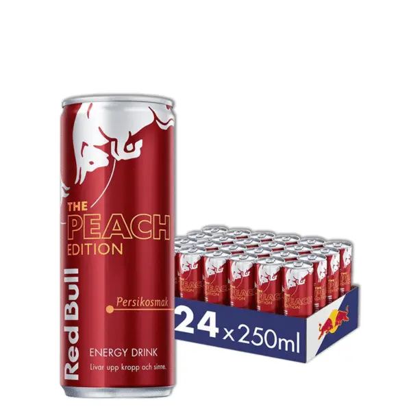 RED BULL THE PEACH EDITION SAVEUR PERSIKOSMAK (PECHE)  24 X 250 ML