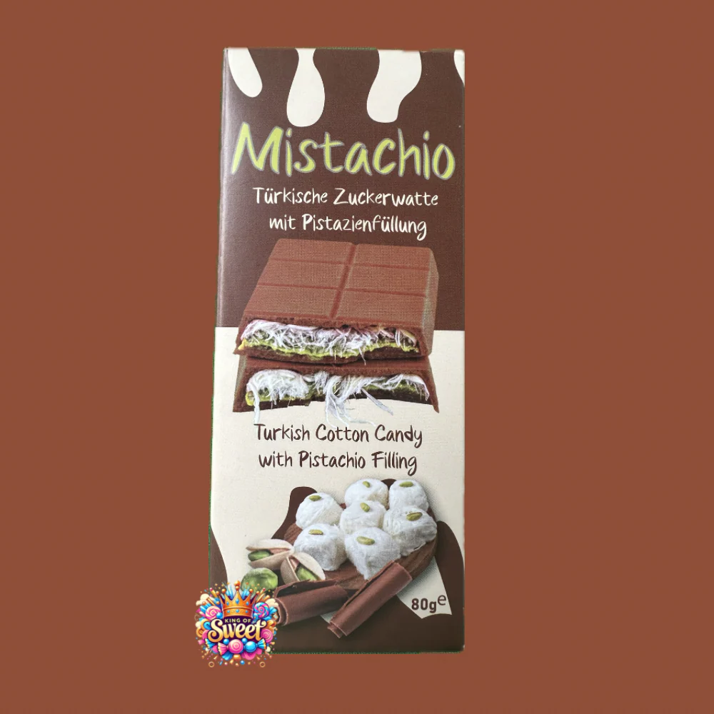 Chocolat au lait Turkish Cotton Candy with Pistachio Filling 80g Mistachio