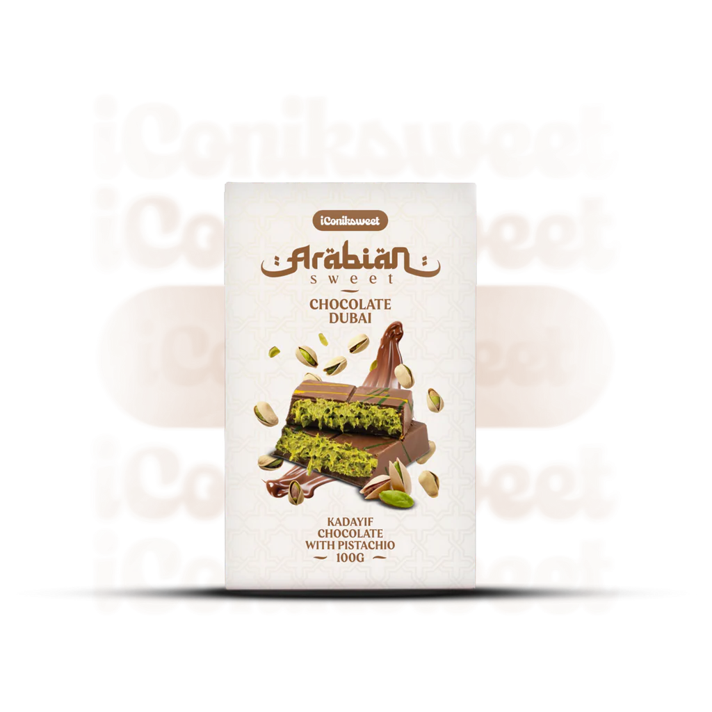 Chocolat Dubai Kadayif Chocolate with Pistachio 100g iConiksweet