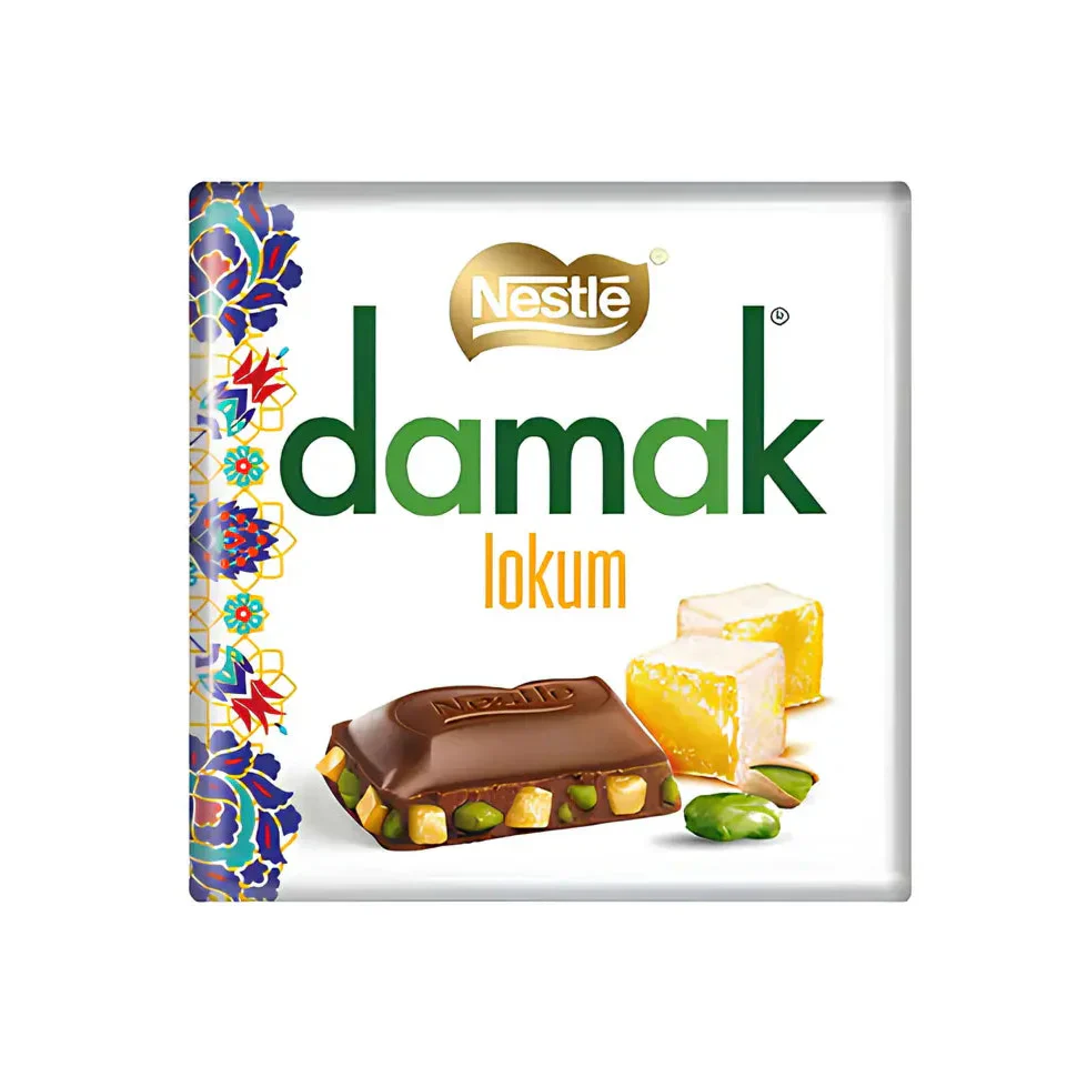 Tablette de chocolat au lait Damak lokum Pistache et Turkish delight 60g Nestlé