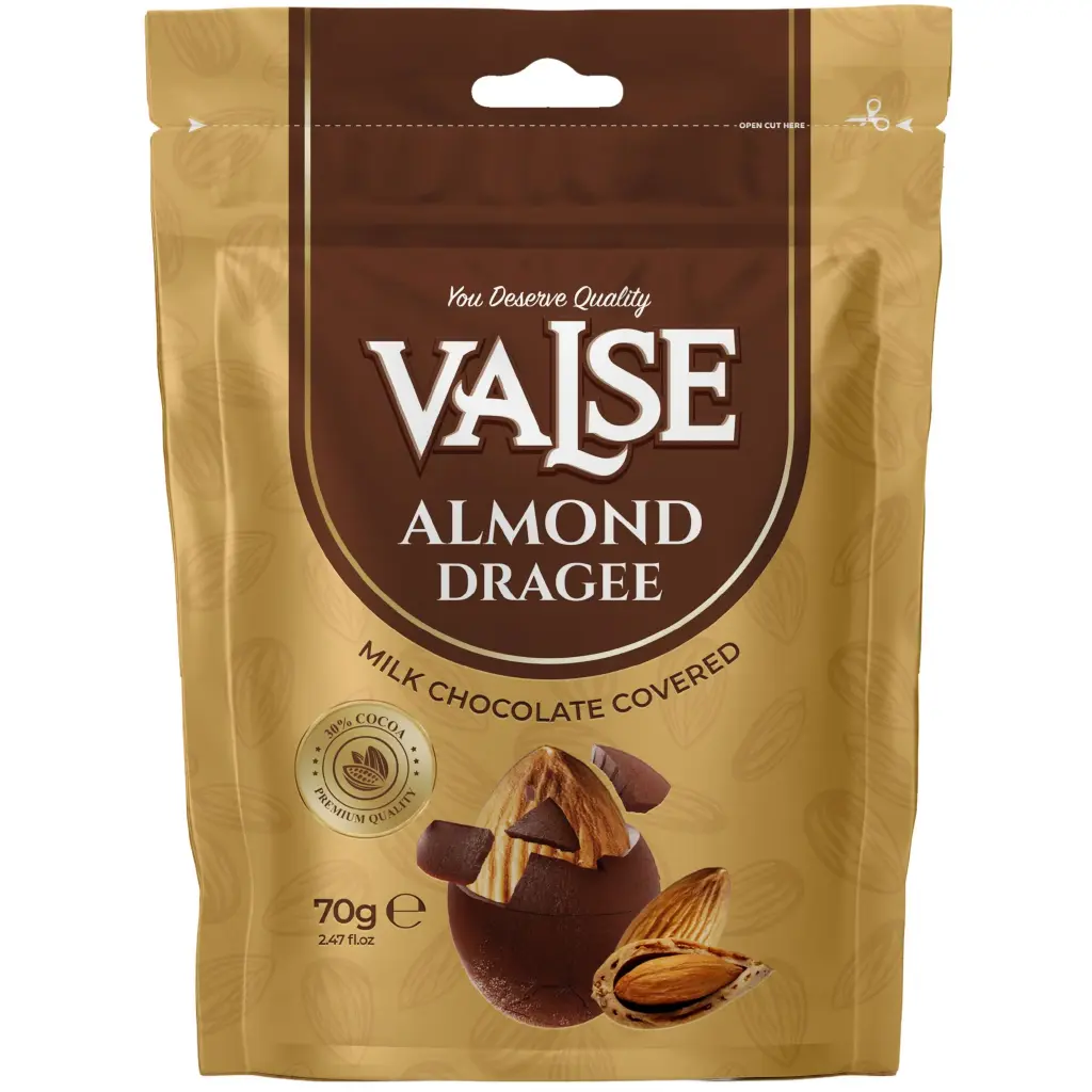 VALSE ALMOND DRAGEE MILK CHOCOLATE 70G