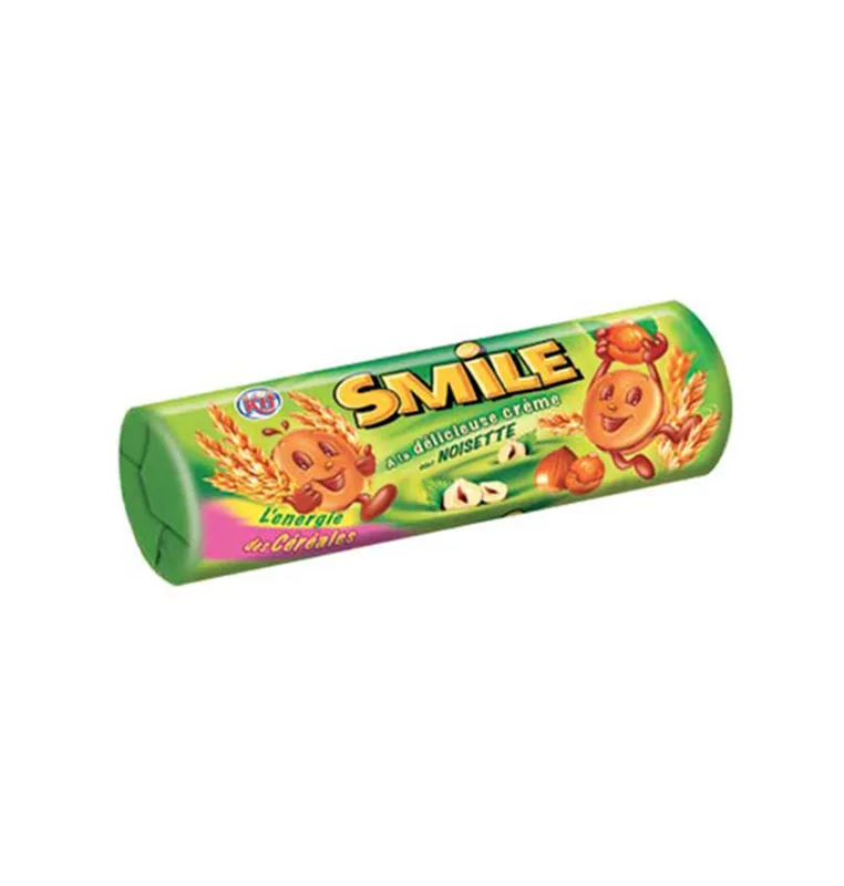 Biscuits Smile Fourrés Crème goût Noisette 190g
