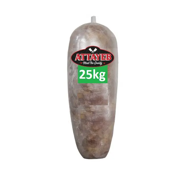 BOULE KEBAB VEAU/DINDE 25KG ETIQUETTE VERT PL