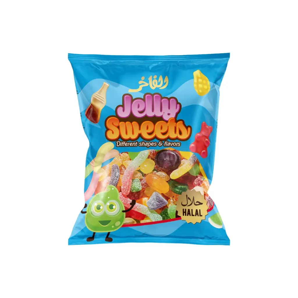BONBONS JELLY SWEETS OURSONS SACHET BLEU HALAL 85G ALKHIER