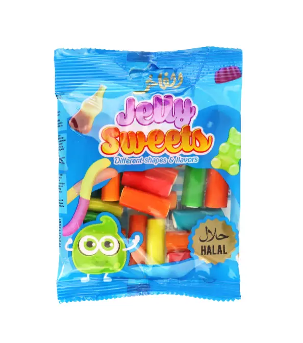 BONBONS JELLY SWEETS SACHET BLEU HALAL 85G ALFAKHIR {C30}