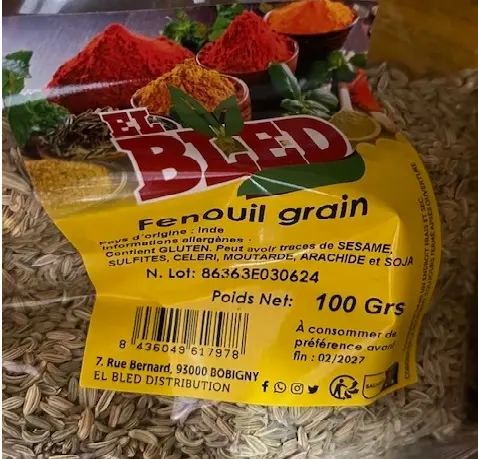 FENOUIL GRAIN EL BLED 100G
