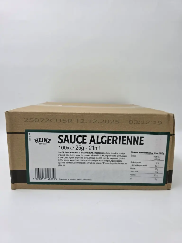 Sauce Algérienne coupelle 25G X100 HEINZ