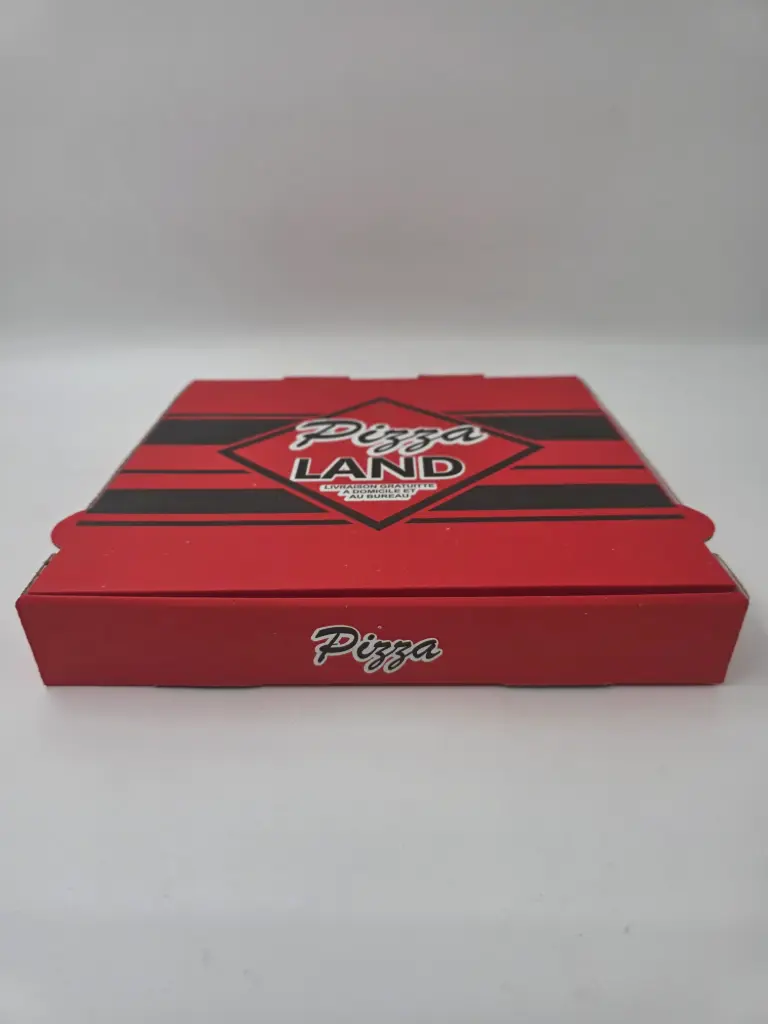 BOITE PIZZA "PIZZA LAND" 26CM X100PCS