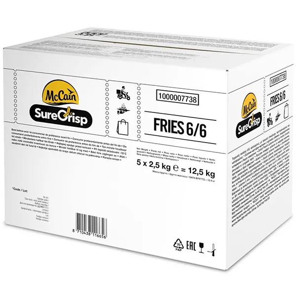FRITES 6/6 SURECRISP MCCAIN 2.5KGX5