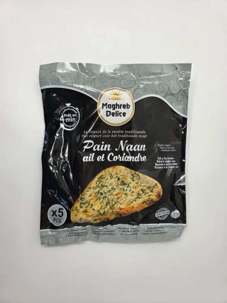 PAIN NAAN AIL ET CORIANDRE X5 MAGHREB DELICE