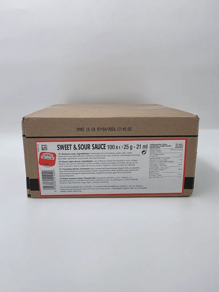 SAUCE SWEET & SOUR COUPELLE 25G X100 HEINZ