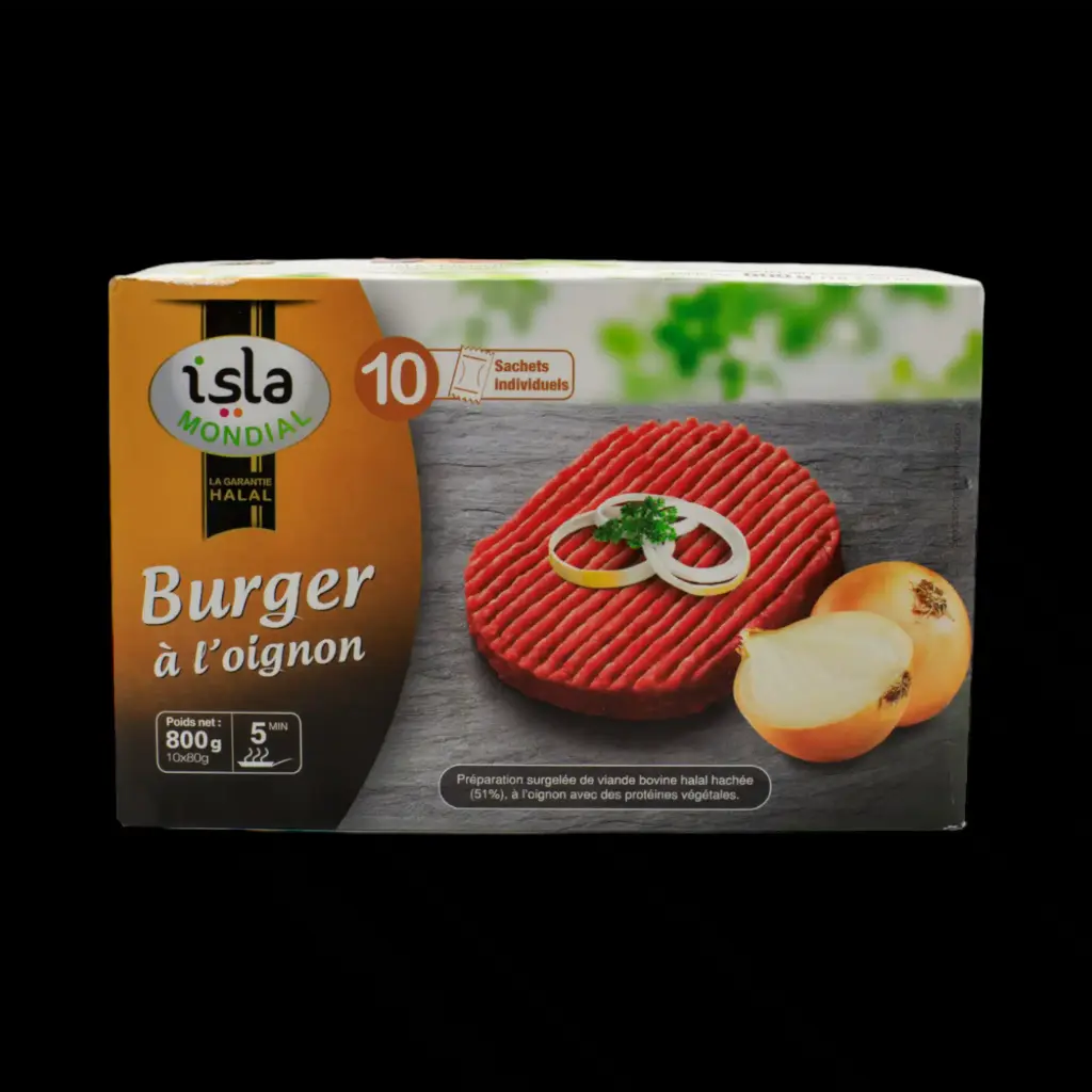 STEAK BURGER A L'OIGNON ISLA MONDIAL 800G