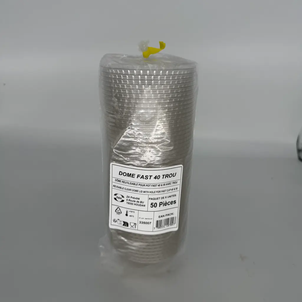 COUVERCLE DOME MILKSHAKE AVEC TROU X50 DL95