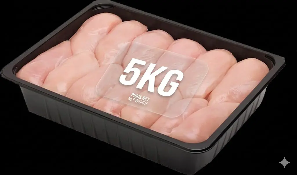AIGUILLETTES DE POULET BARQUETTE 2X5KG