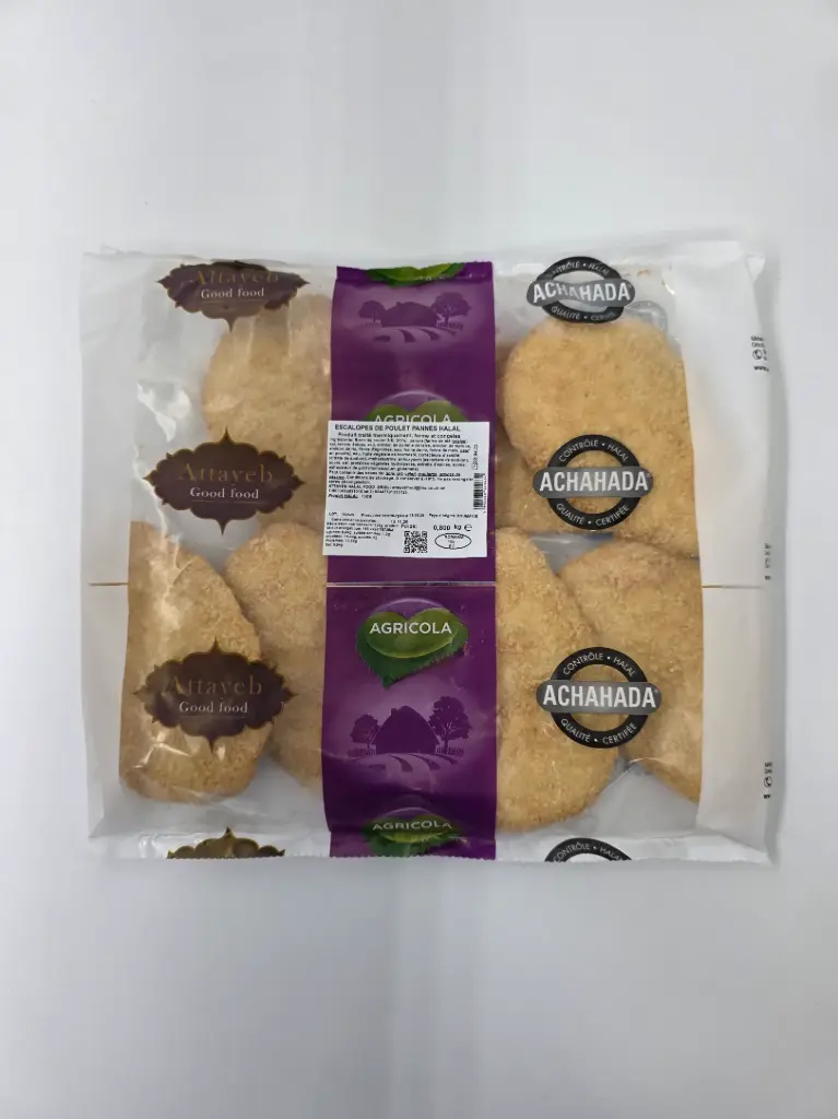 ESCALOPES DE POULET PANÉES NATURE 800G AGRICOLA {C13}