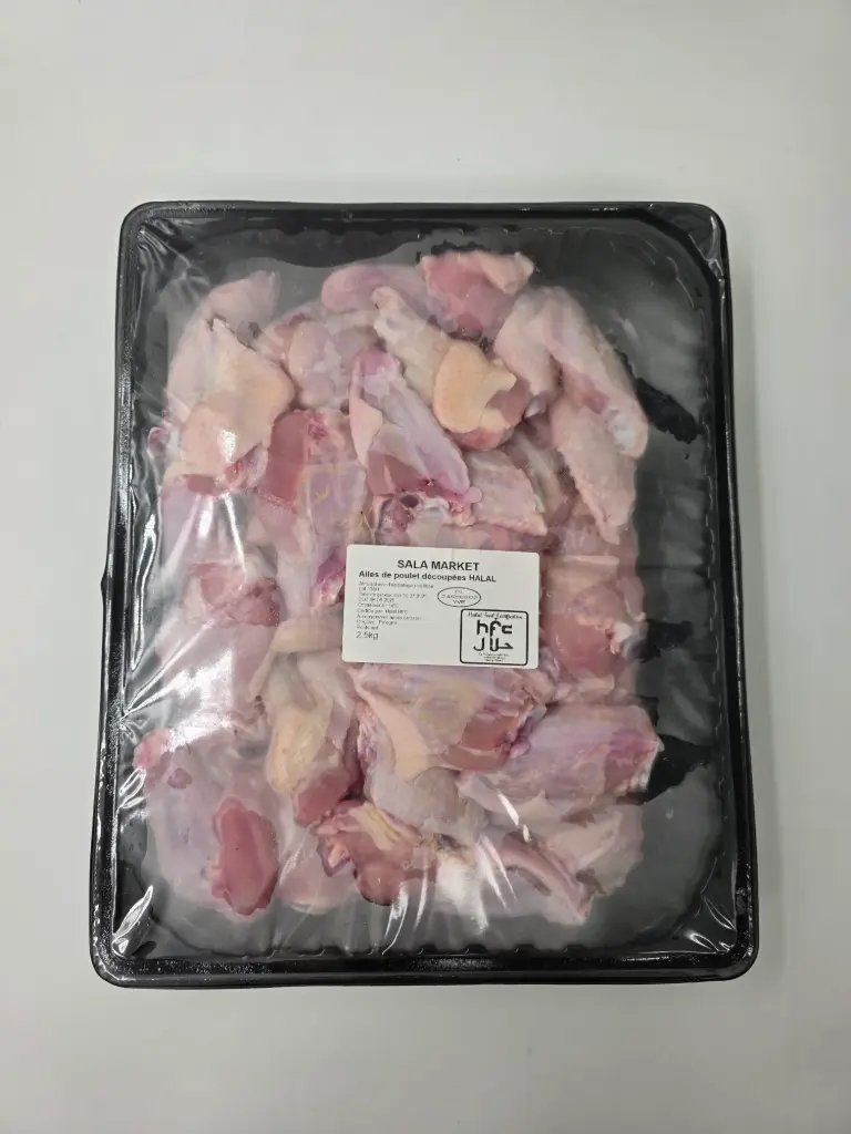 AILES DE POULET BARQUETTE SALAMARKET HES 4X2.5KG