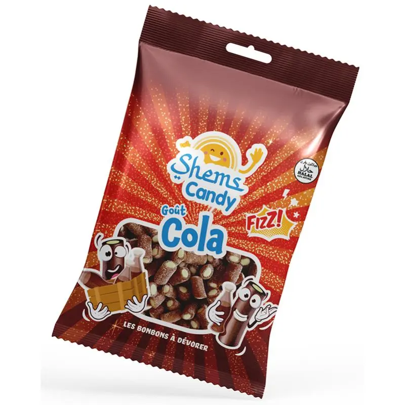 Mini Tubes Cola acides Halal Shems Candy 100g x 18