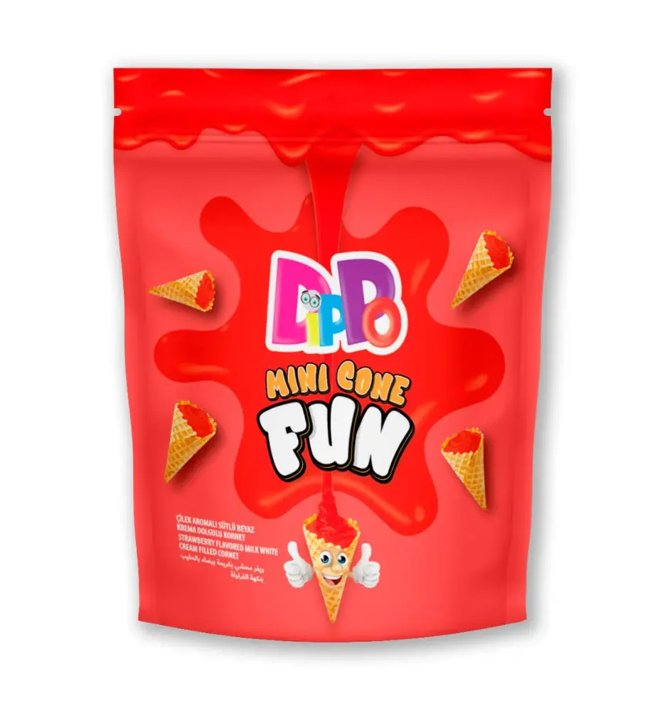DiPPo Mini Cone Fun Cup - Fraise 24x70g