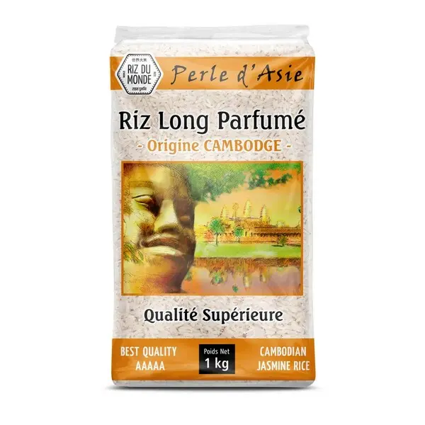 RIZ LONG PARFUME 1KG CAMBODGE PERLE D'ASIE 