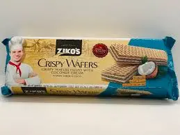 ZIKOS CRISPY WAFERS COCONUT CREAM 255G X 6